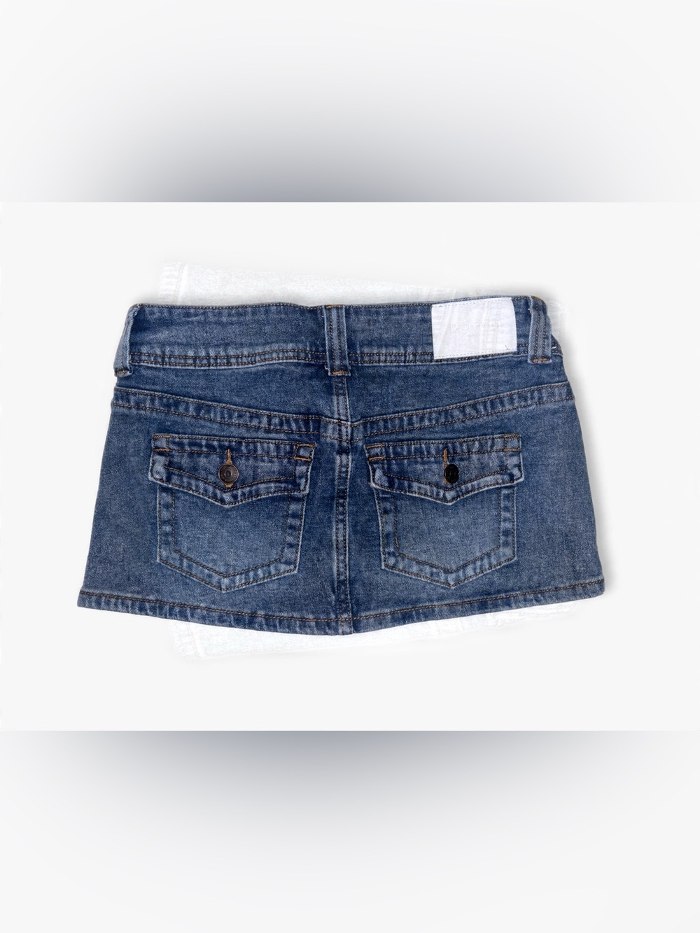 Women’s Blue Denim Mini Skirt with Back Pocket Detail
